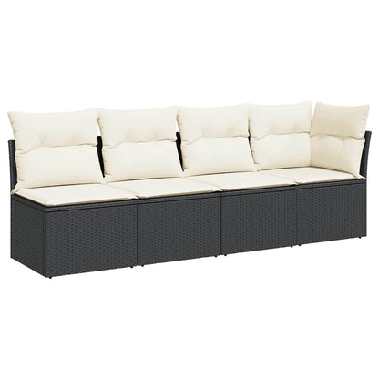 Divano da Giardino con Cuscini a 4 Posti in Polyrattan