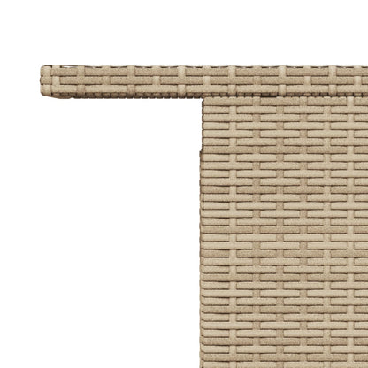 Tavolo da Giardino Beige 100x55x73 cm Polyrattan e Legno Acacia | homemem39