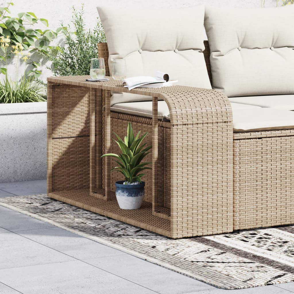 Scaffali Portaoggetti 2 pz Beige in Polyrattan - homemem39