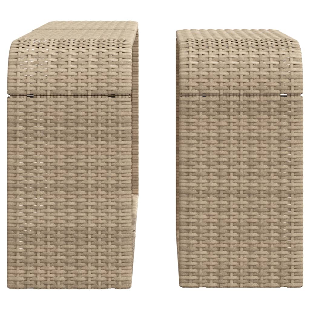 Scaffali Portaoggetti 2 pz Beige in Polyrattan - homemem39