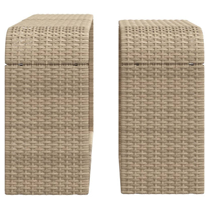 Scaffali Portaoggetti 2 pz Beige in Polyrattan - homemem39