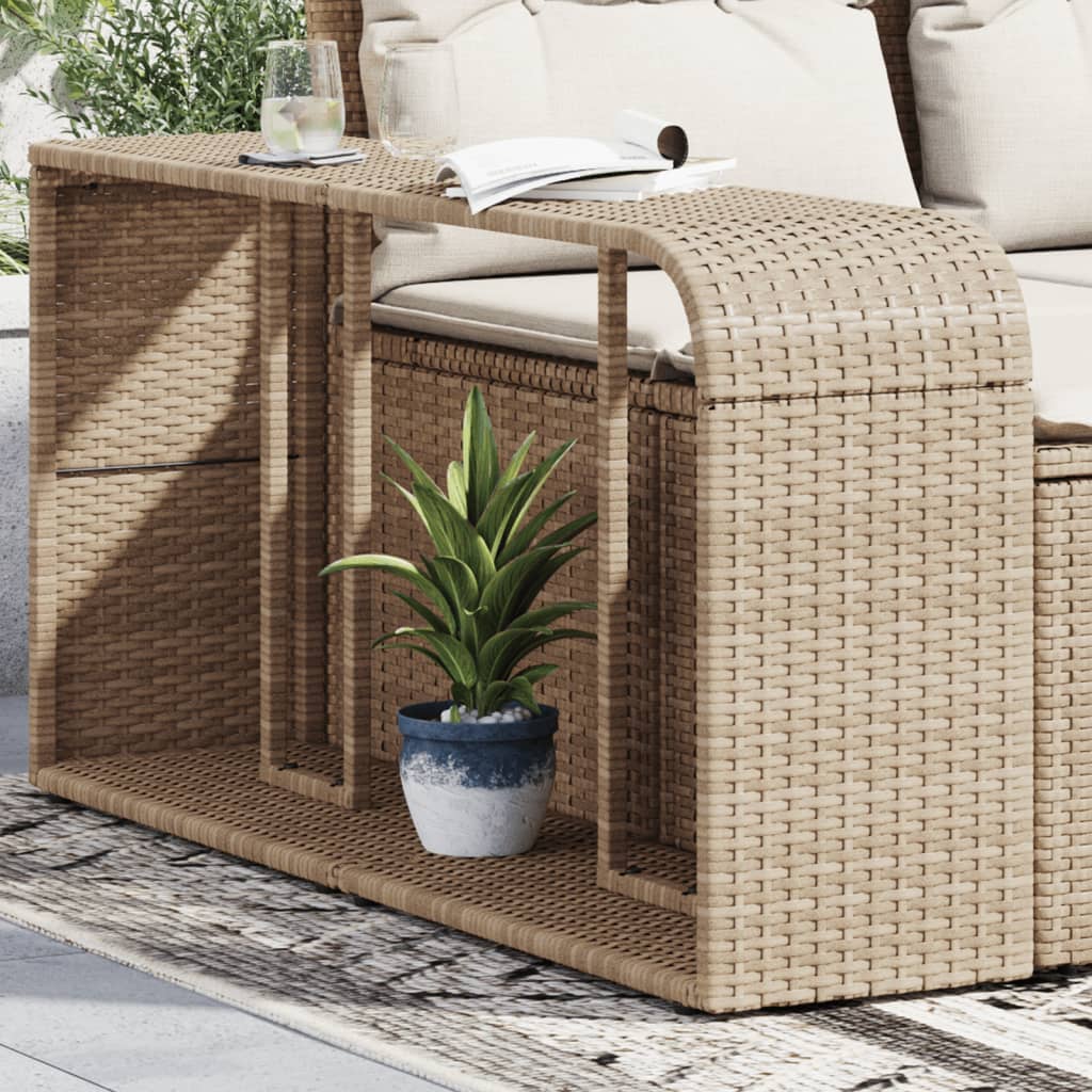 Scaffali Portaoggetti 2 pz Beige in Polyrattan - homemem39