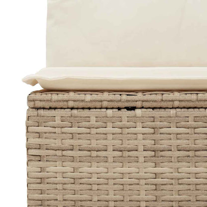 Sedia Giardino Senza Braccioli con Cuscini Beige in Polyrattan | homemem39
