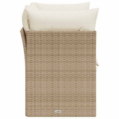 Divano da Giardino con Cuscini a 2 Posti Beige in Polyrattan | homemem39