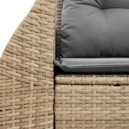 Divano da Giardino con Cuscini a 2 Posti Beige in Polyrattan | homemem39