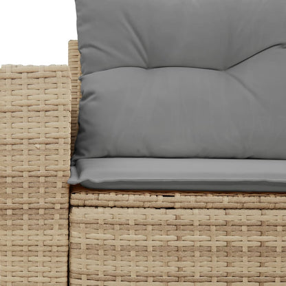 Divano da Giardino con Cuscini a 2 Posti Beige in Polyrattan | homemem39
