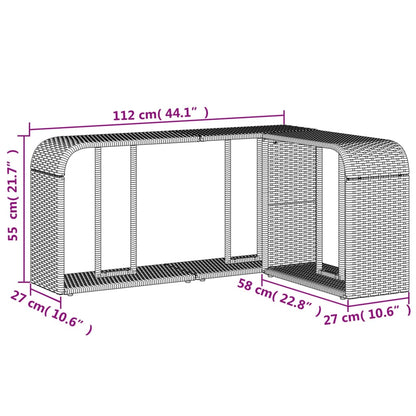 Scaffali Portaoggetti 2 pz in Polyrattan Grigio - homemem39