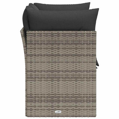 Divano da Giardino con Cuscini 2 Posti Grigio in Polyrattan | homemem39