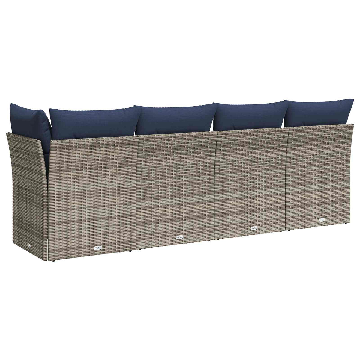 Divano da giardino Grigio 227 x 62 x 69 cm polyrattan | homemem39