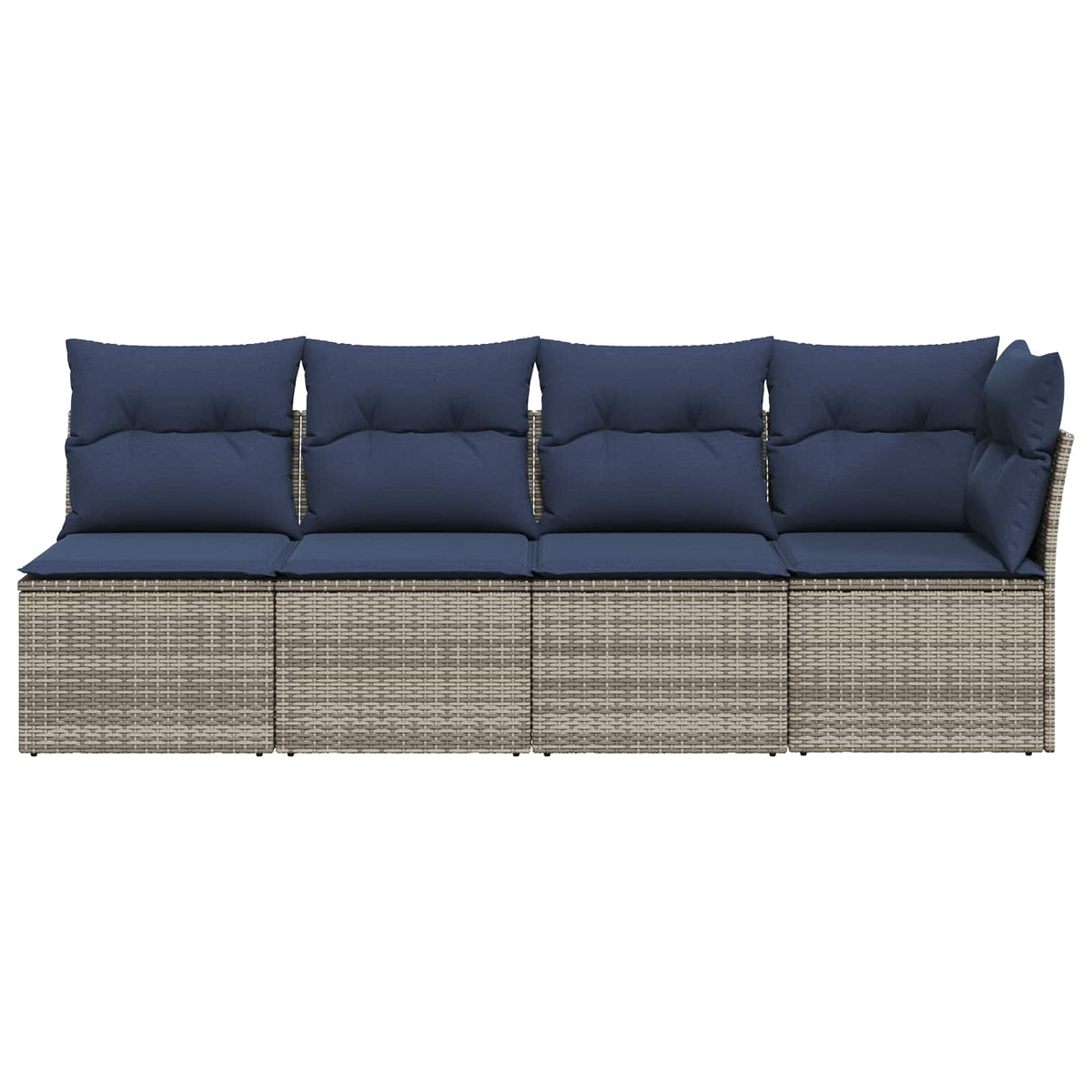 Divano da giardino Grigio 227 x 62 x 69 cm polyrattan | homemem39
