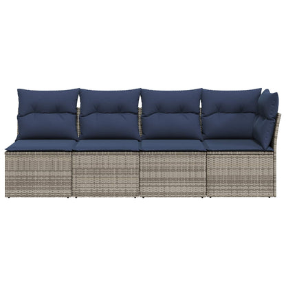 Divano da giardino Grigio 227 x 62 x 69 cm polyrattan | homemem39