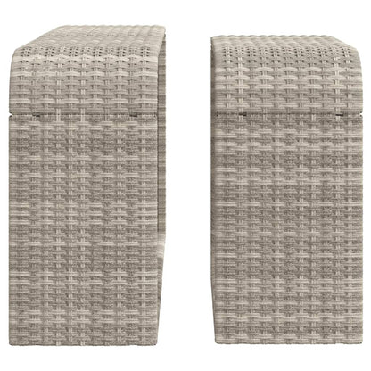 Scaffali Portaoggetti 2 pz Grigio Chiaro in Polyrattan - homemem39