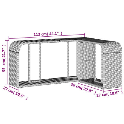 Scaffali Portaoggetti 2 pz Grigio Chiaro in Polyrattan - homemem39