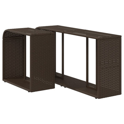 Scaffali Portaoggetti 2 pz Marrone in Polyrattan - homemem39