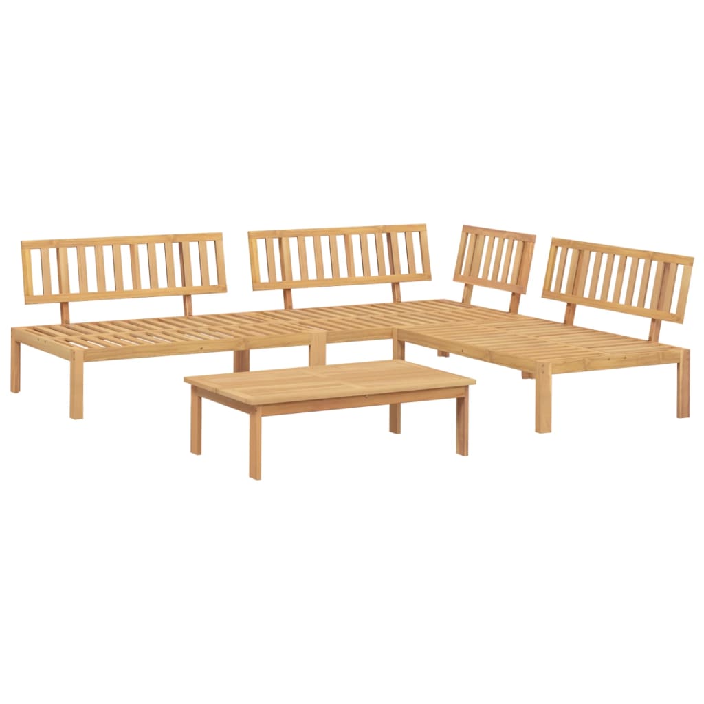 Set Divano Pallet da Giardino 4 pz in Legno Massello di Acacia | homemem39