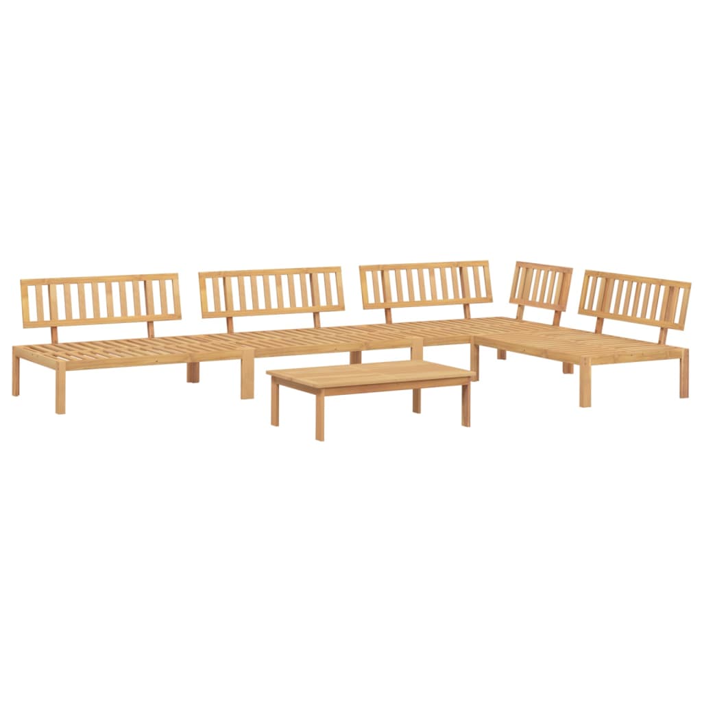 Set Divano Pallet da Giardino 5 pz in Legno Massello di Acacia | homemem39