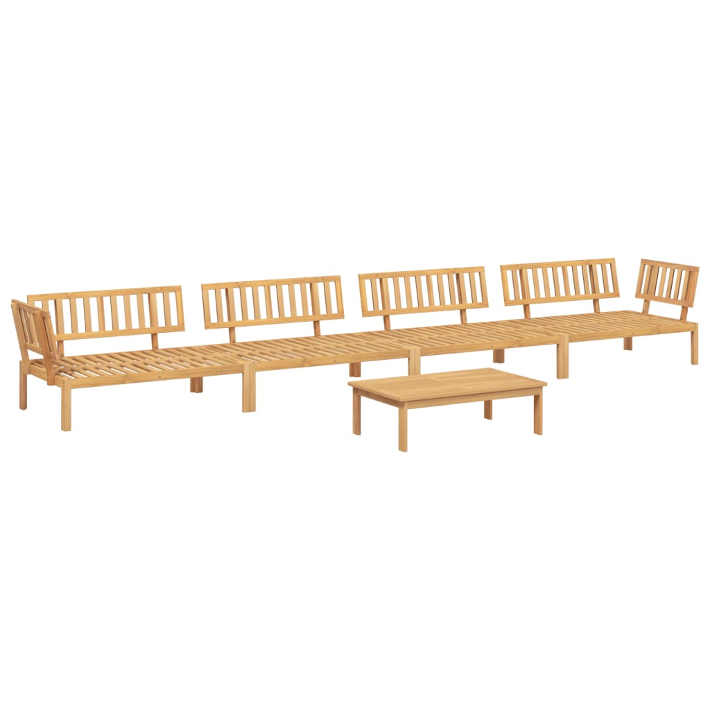 Set Divano Pallet da Giardino 5 pz in Legno Massello di Acacia | homemem39