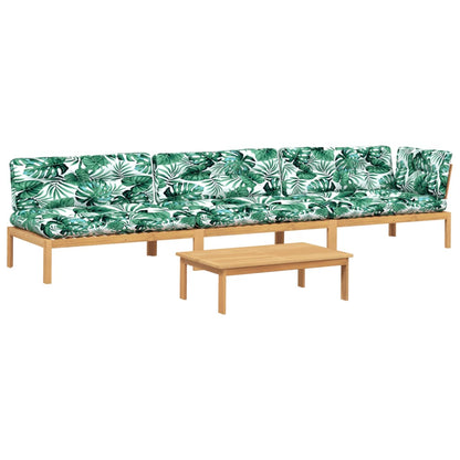 Set Divani Pallet Giardino 4pz Cuscini Legno Massello Acacia | homemem39