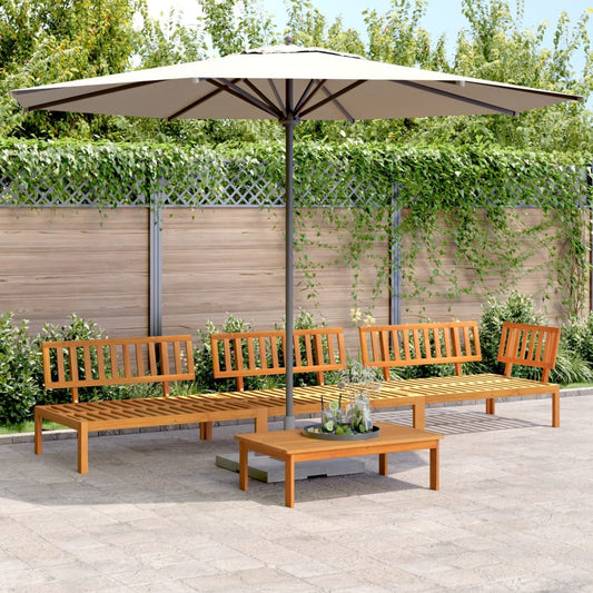 Set Divano Pallet da Giardino 4 pz in Legno Massello di Acacia | homemem39
