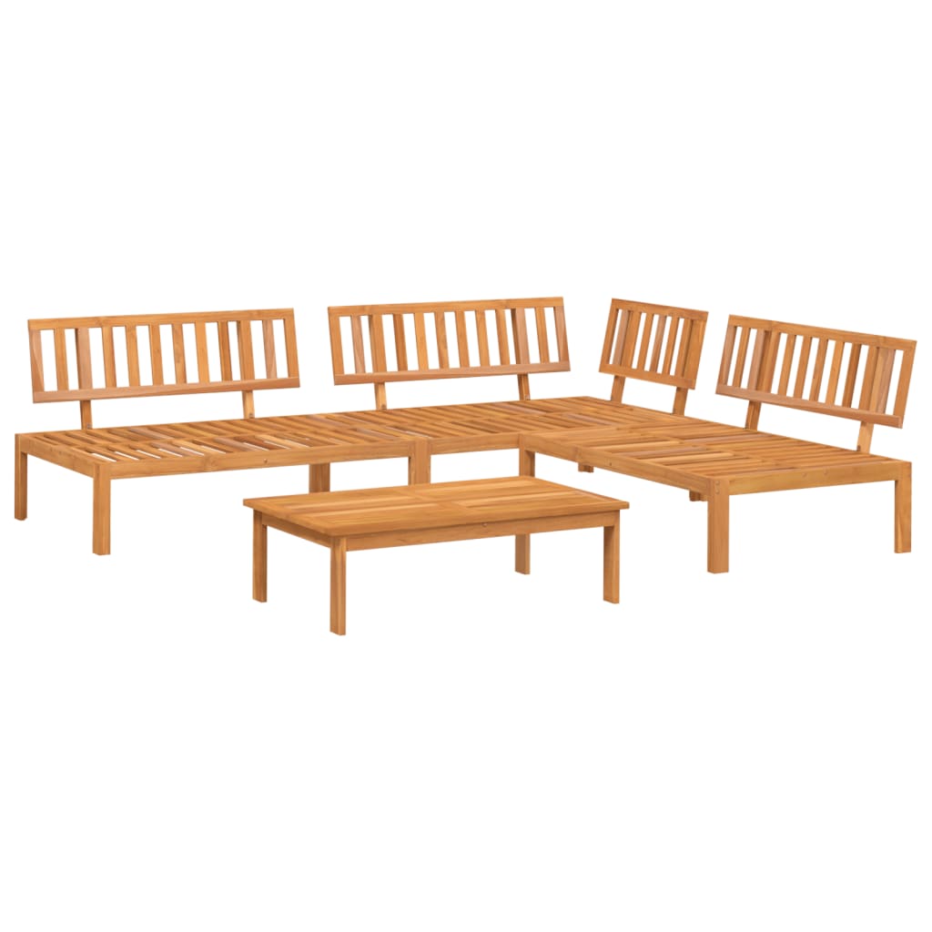 Set Divano Pallet da Giardino 4 pz in Legno Massello di Acacia | homemem39