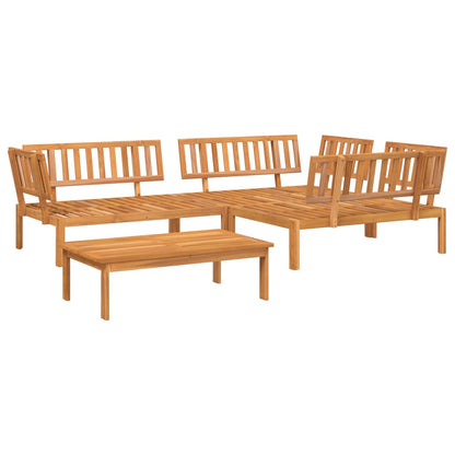 Set Divano Pallet da Giardino 4 pz in Legno Massello di Acacia | homemem39
