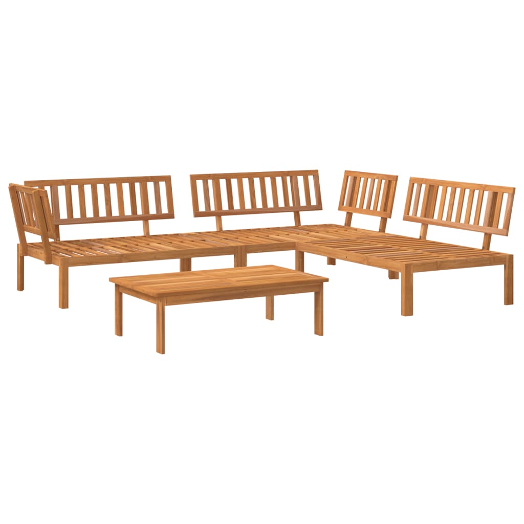Set Divano Pallet da Giardino 4 pz in Legno Massello di Acacia | homemem39