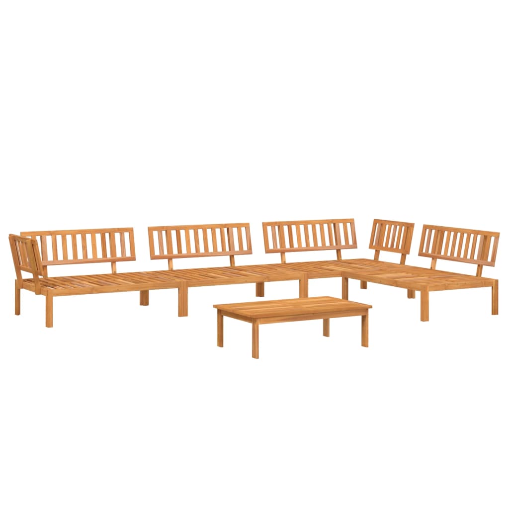 Set Divano Pallet da Giardino 5 pz in Legno Massello di Acacia | homemem39