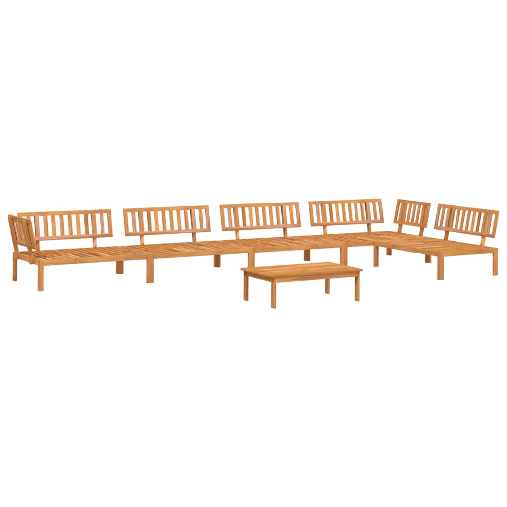 Set Divano Pallet da Giardino 6 pz in Legno Massello di Acacia | homemem39