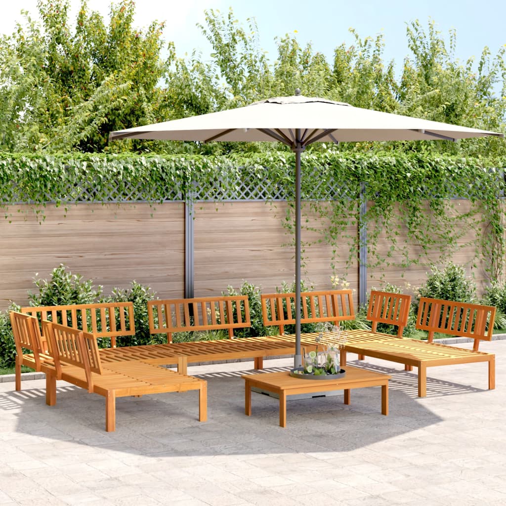 Set Divano Pallet da Giardino 6 pz in Legno Massello di Acacia | homemem39