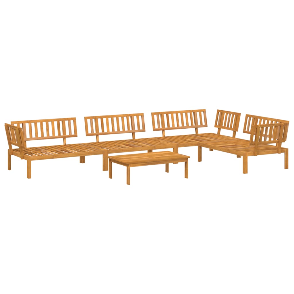Set Divano Pallet da Giardino 5 pz in Legno Massello di Acacia | homemem39