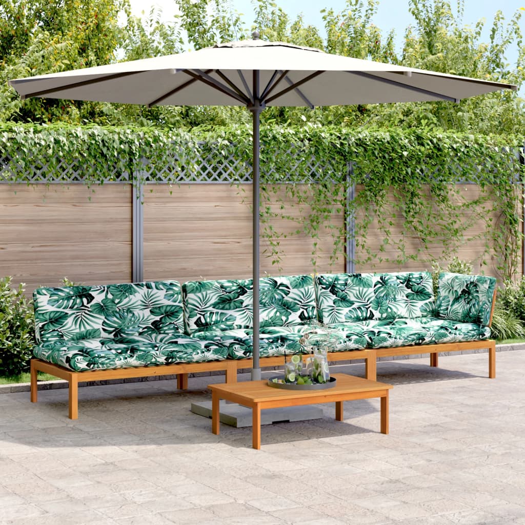 Set Divani Pallet Giardino 4pz Cuscini Legno Massello Acacia | homemem39