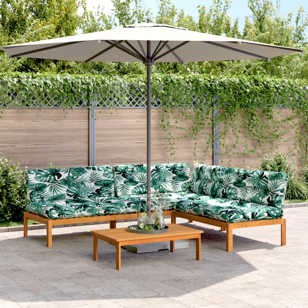 Set Divani Pallet Giardino 4pz Cuscini Legno Massello Acacia | homemem39
