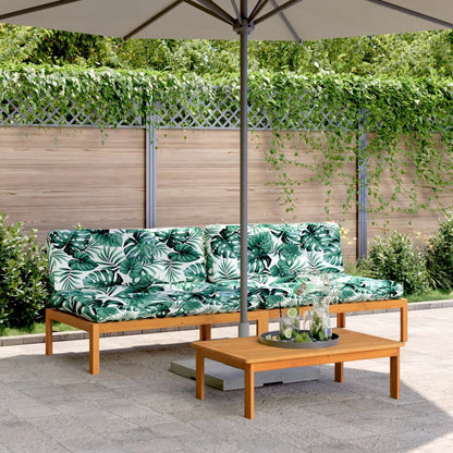 Divani Centrali Pallet Giardino con Cuscini 2pz Massello Acacia | homemem39