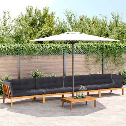 Set Divano Pallet Giardino 5pz con Cuscini Massello Acacia | homemem39