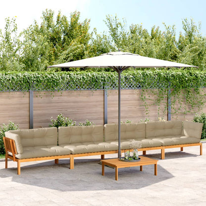 Set Divano Pallet Giardino 5pz con Cuscini Massello Acacia | homemem39