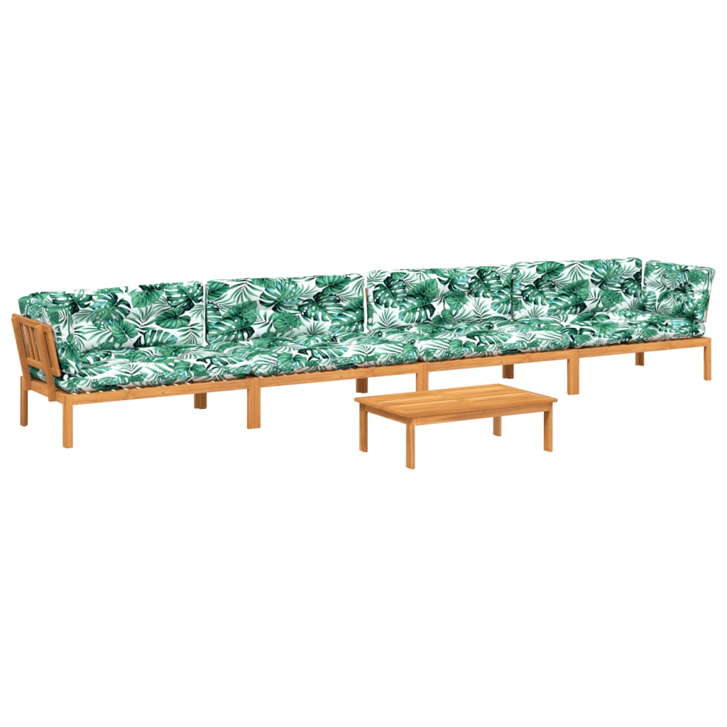Set Divano Pallet Giardino 5pz con Cuscini Massello Acacia | homemem39