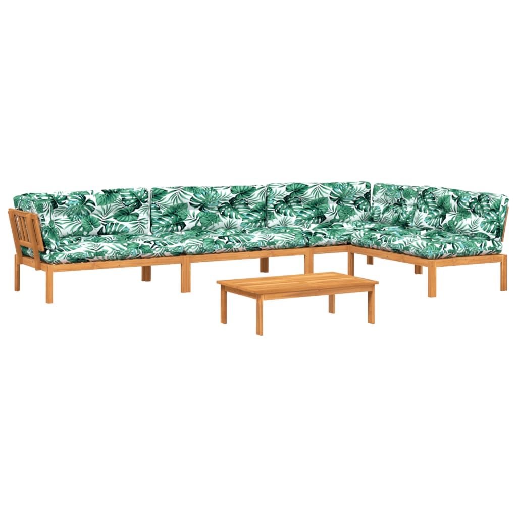 Set Divano Pallet Giardino 5pz con Cuscini Massello Acacia | homemem39