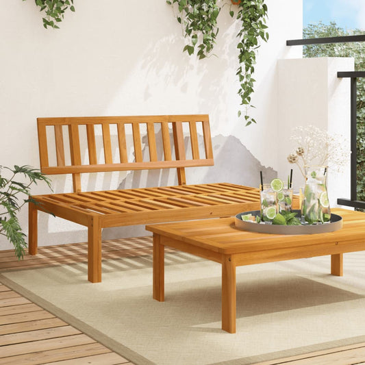 Divano Centrale da Giardino Pallet in Legno Massello di Acacia | homemem39