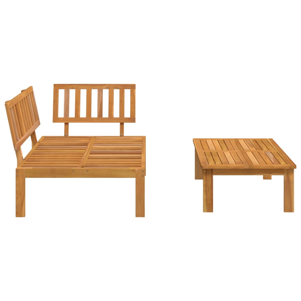 Set Divani Pallet da Giardino 2pz in Legno Massello di Acacia | homemem39