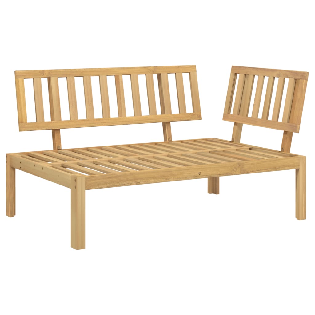 Divano Angolare da Giardino Pallet in Legno Massello di Acacia | homemem39