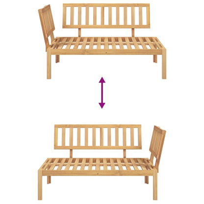 Divano Angolare da Giardino Pallet in Legno Massello di Acacia | homemem39