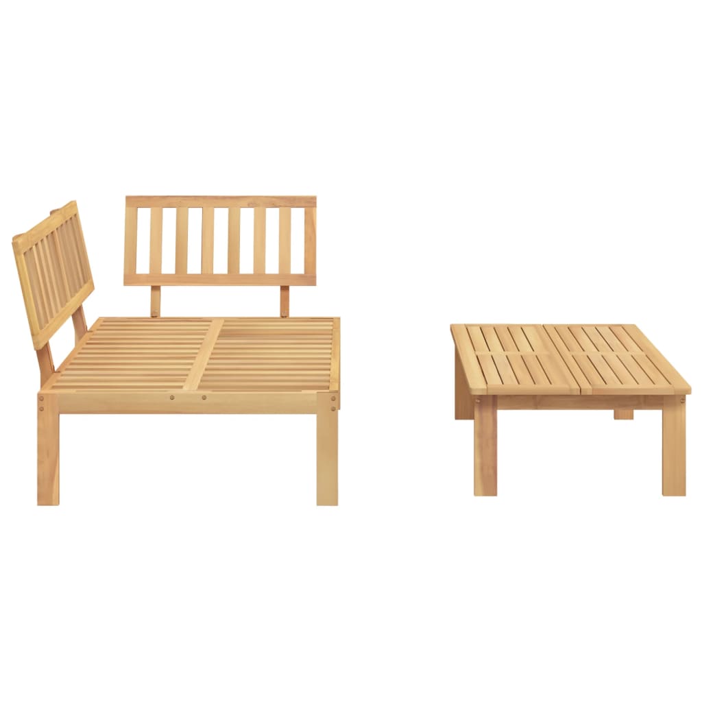 Set Divani Pallet da Giardino 2pz in Legno Massello di Acacia | homemem39