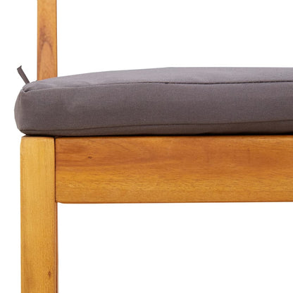 Set da Balcone 3pz con Cuscini in Legno Massello di Acacia | homemem39