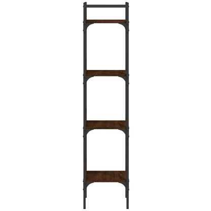 Libreria 4 Ripiani Rovere Marrone 35x30x138,5 Legno Multistrato