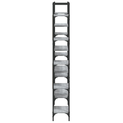 Libreria Grigio Sonoma 155,5x24x166,5 cm in Legno Multistrato | homemem39