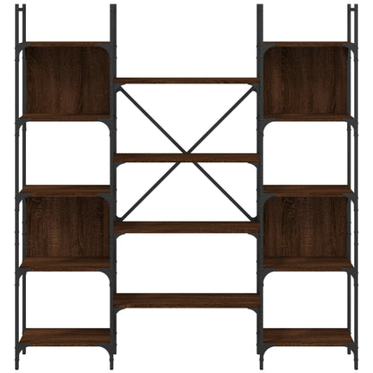 Libreria Rovere Marrone 155,5x24x166,5 cm in Legno Multistrato | homemem39