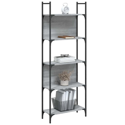Libreria 5Ripiani Grigio Sonoma 60,5x24x166,5 Legno Multistrato