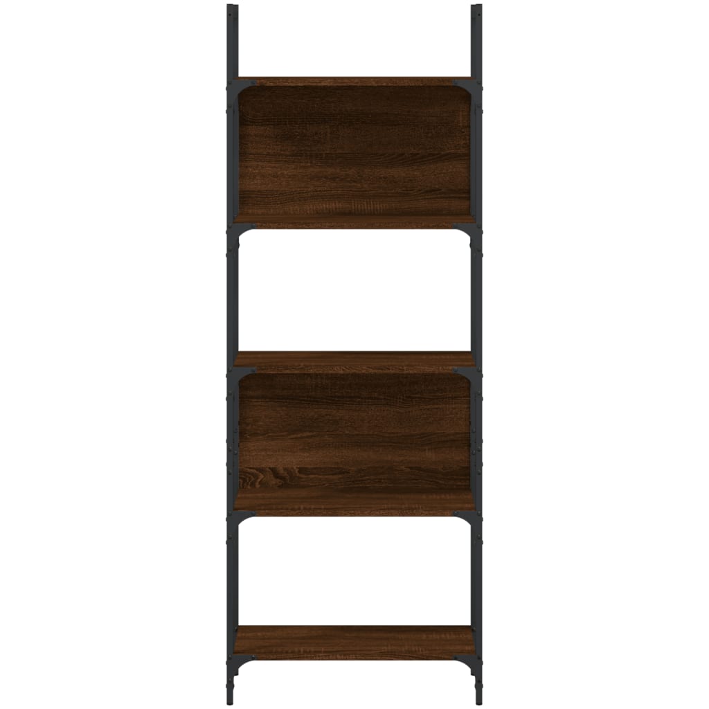 Libreria 5 Ripiani Rovere Marrone 60,5x24x166,5 cm Multistrato | homemem39