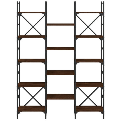 Libreria Rovere Marrone 127,5x28,5x172,5cm in Legno Multistrato | homemem39