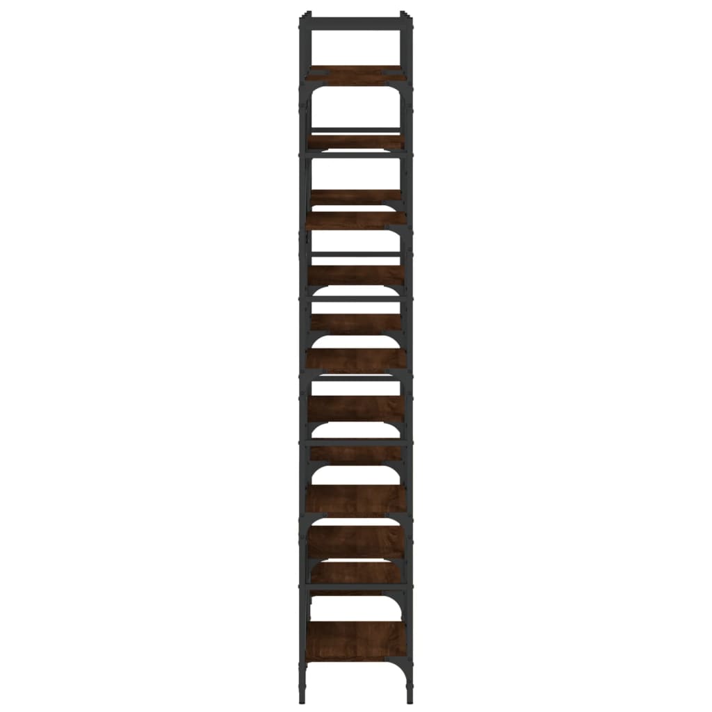 Libreria Rovere Marrone 127,5x28,5x172,5cm in Legno Multistrato | homemem39